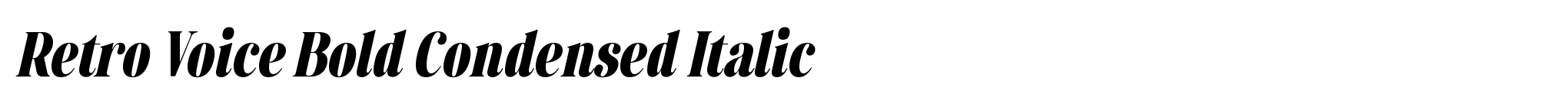 Retro Voice Bold Condensed Italic image